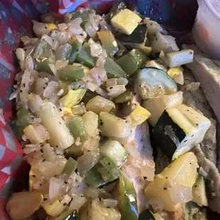 Southwest chicken and greens