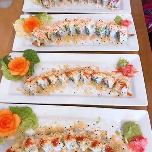 a variety of sushi