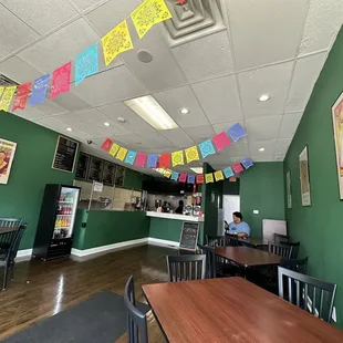 the interior of a mexican restaurant