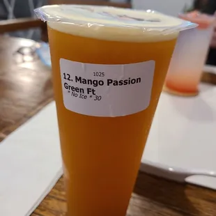 Milk Tea Mango Passion Fruit Tea