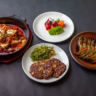 New Dinner Menus : Brased Spicy Short Ribs with Cheese, Truffle Tuna Poke, Neobiani(Smashed Galbi Steak), Soysauce Marinated Shrimp