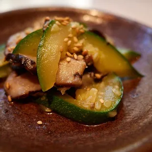 Zucchini and mushrooms