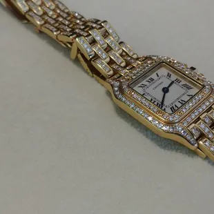 Cartier Panthera18K Gold &amp; Diamond Watch