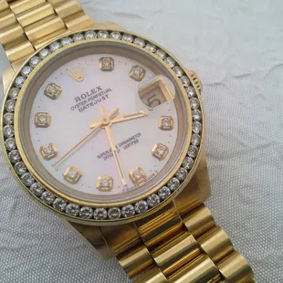 Rolex Gold &amp; Diamond Watch