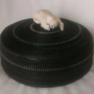 Eskimo made baleen basket