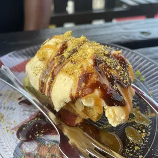 Dessert with ice cream
