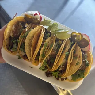 Classic  tacos with pastor meat,pineapple,onion,cilantro and salsa