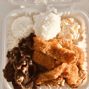 Chicken and Chicken &amp; Beef Combo (I asked to replace the chicken with Katsu Chicken! )