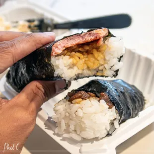 Two Musubi - Spam and BBQ Beef - $6.69