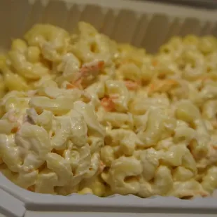 a container of macaroni and cheese