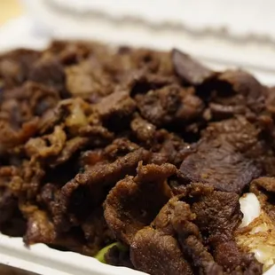 a close up of a plate of food