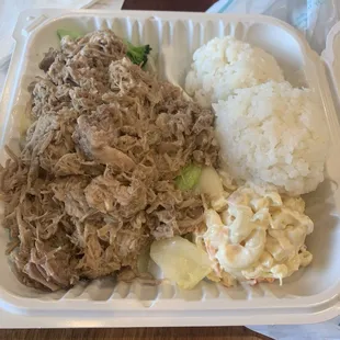 Kalua Pork lunch plate