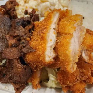 a close up of a plate of food