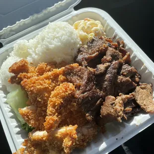 Chicken Katsu &amp; Hawaiian BBQ Beef