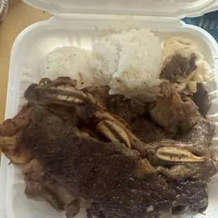 Hawaiian Mix-Kalbi Short Ribs, Hawaiian BBQ Chicken and Hawaiian BBQ Beef