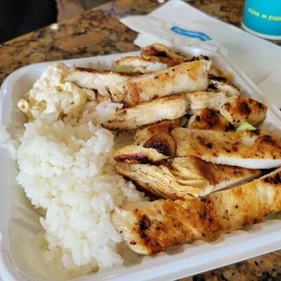 Grilled lemon pepper chicken combination.