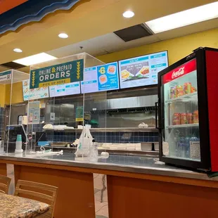 a view of the counter area