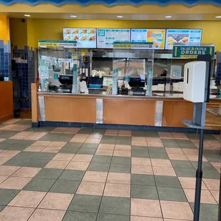 a view of the counter area