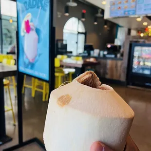 Came here for the Cold Young Coconut Drink. Hope it&apos;s good.