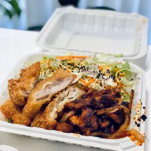 Chicken Katsu and Island Fire Chicken