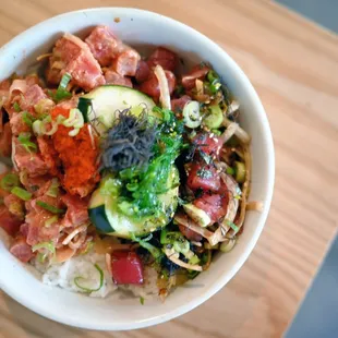 The poke is big enough for two people.