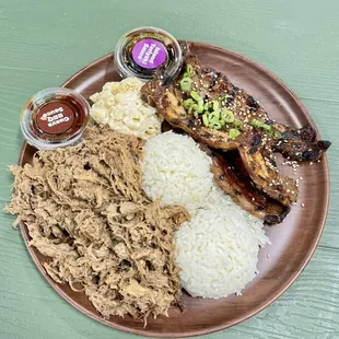 Mixed plate - Kalbi &amp; Kalua Pork