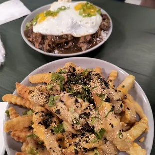 Loco Moco and Hurricane Fries