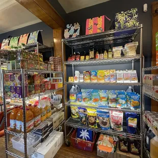 a grocery store filled with food