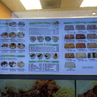 Menu as of 3/28/2022