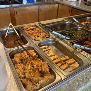 chicken wings and fried chicken, interior