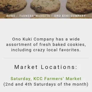 Farmers Market days (screenshot 2023/10/04)