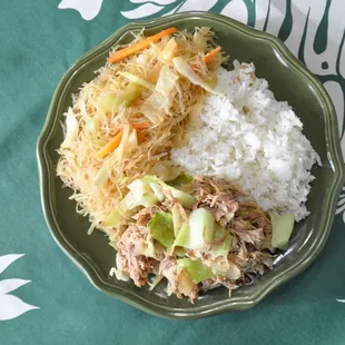 Kalua Pork with Rice and Pancit