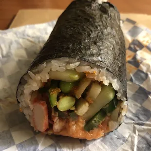 One half of a Sushiritto