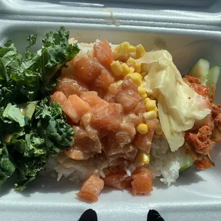 Salmon poke bowl