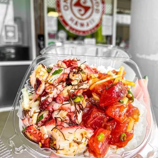 Hawaiian tako and ahi