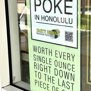 Their poke "walks the talk". It's hard to live up to hype but Ono Seafood tries to do it every day.