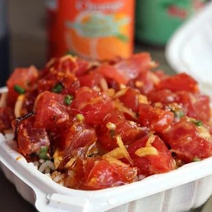 Miso (front) and Hawaiian Style (back) Ahi Combo...