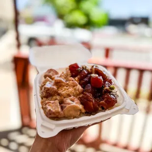Half spicy ahi and shoyu ahi