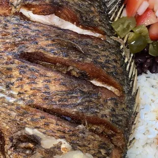 grilled fish and rice