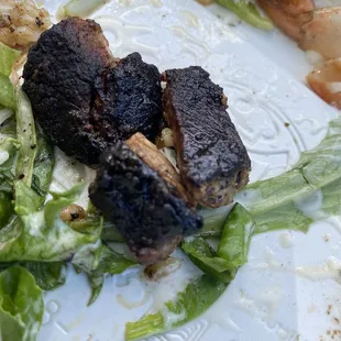 Charred steak