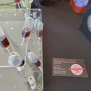 Shoyu pipette for freeze dried mango snack :)