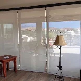 Automated shades on a Control4 system.