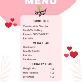 New menu!