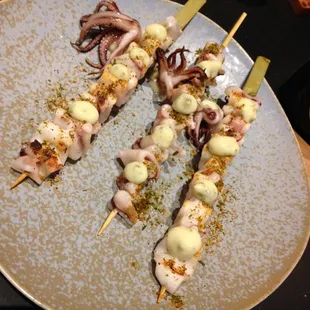 octopus skewers