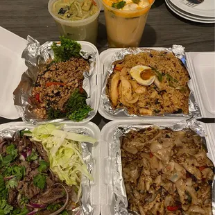 a variety of food items