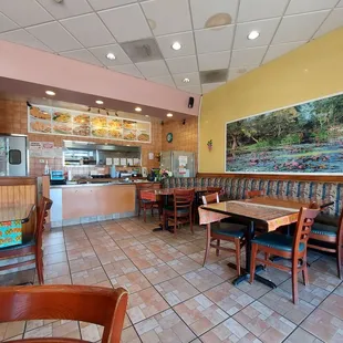 the interior of the restaurant