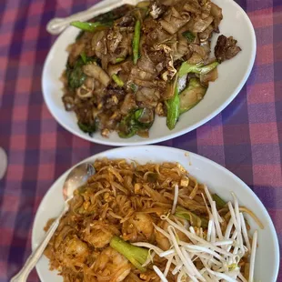 two plates of food
