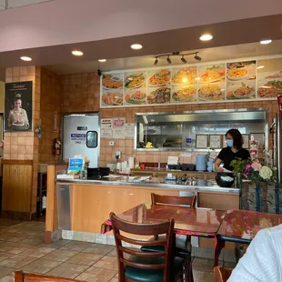 The menu.