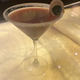 Cherry lemon drop martini