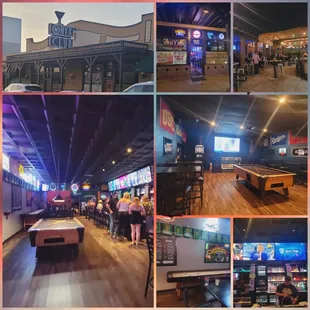 a series of photos of the inside of a restaurant